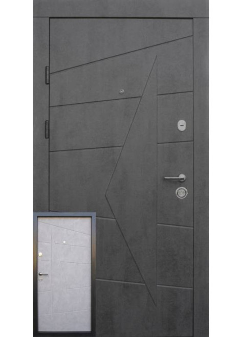 Вхідні Двері Акцент бетон темний - бетон сірий "Qdoors" Вхідні Двері Акцент бетон темний - бетон сірий "Qdoors"
