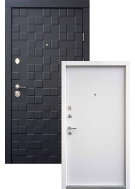 Вхідні Двері Онтаріо софт чорний/білий супермат Qdoors Вхідні Двері Онтаріо софт чорний/білий супермат Qdoors