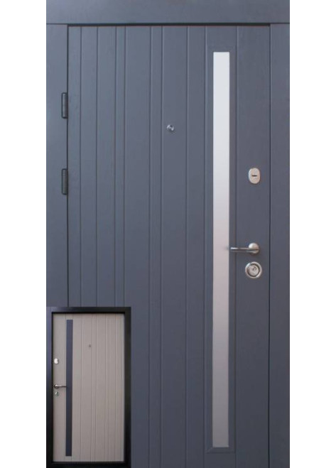 Вхідні Двері Браш Al сіра текстура-какао Qdoors