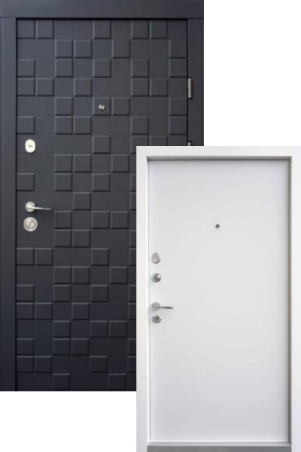 Вхідні Двері Онтаріо софт чорний/білий супермат Qdoors